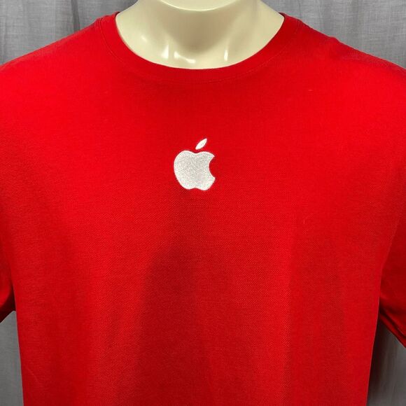 Apple Store Embroidered Employee Uniform Men's XL T-Shirt Macintosh Computer Mac - Picture 1 of 9